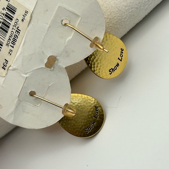 Brighton Collonade Earrings Gold Plated Clear Crystals Teardrop Dangle JE6881 - Picture 5 of 9